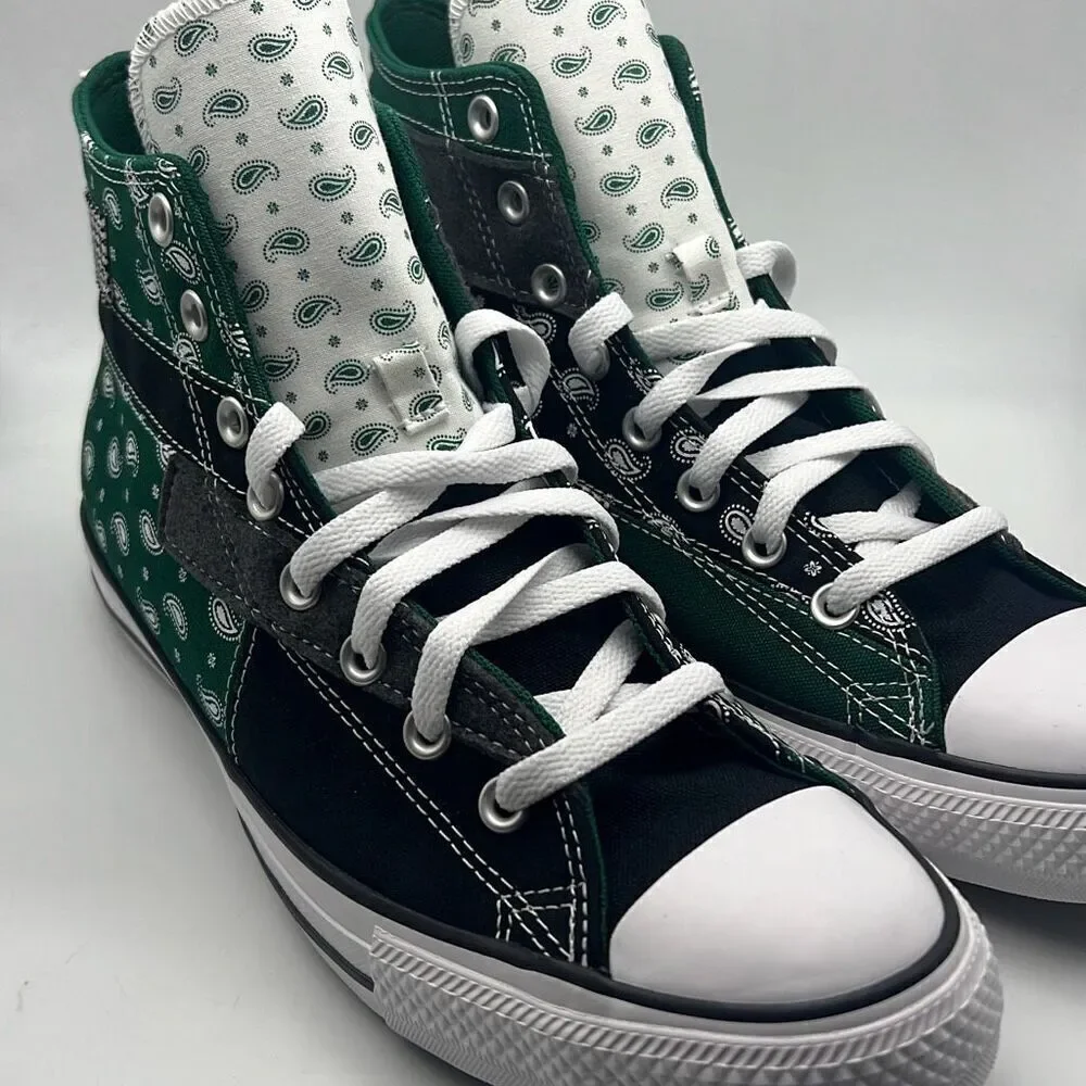 Converse Chuck Taylor All Star Hi Men’s Sz 10.5 Hacked Paisley Patterns Sneakers - Picture 3 of 10